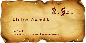 Ulrich Zsanett névjegykártya