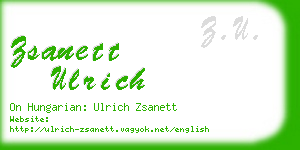 zsanett ulrich business card